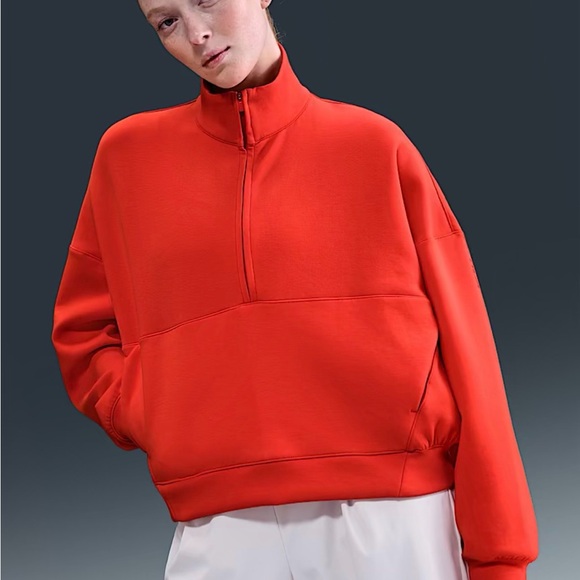 Nike Tops - Nike Bold Red Women's Half-Zip Sweatshirt